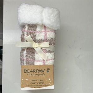 Bearpaw Sherpa Lined Cozy Crew Socks